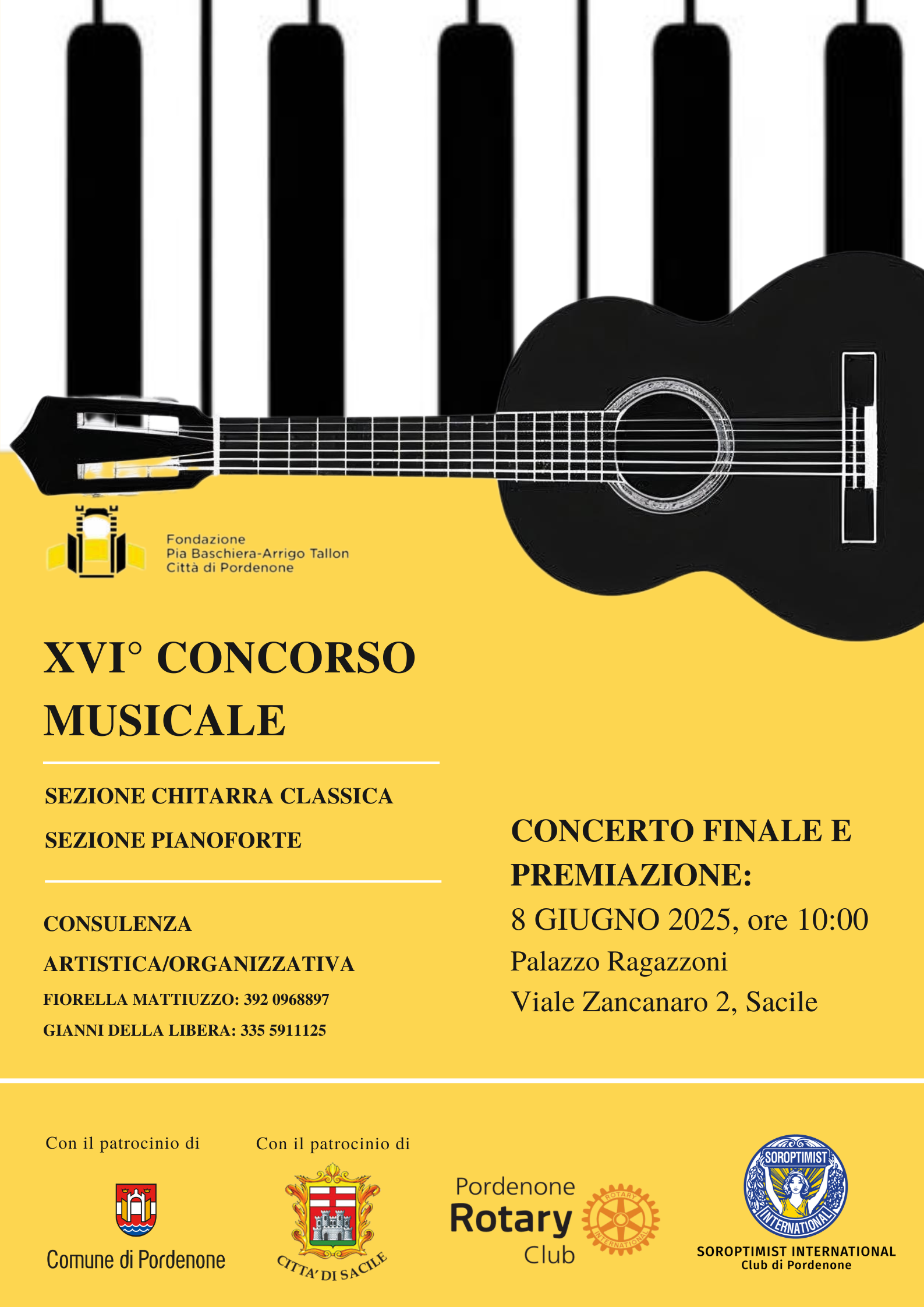 XVI edizione del Concorso Musicale: data e luogo del concerto finale e della premiazione